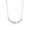 S925 Sterling Silver Geometric Curved Necklace Female Korean Version Personalized Versatile Diamond Pendant Autumn and Winter New Collarbone Chain