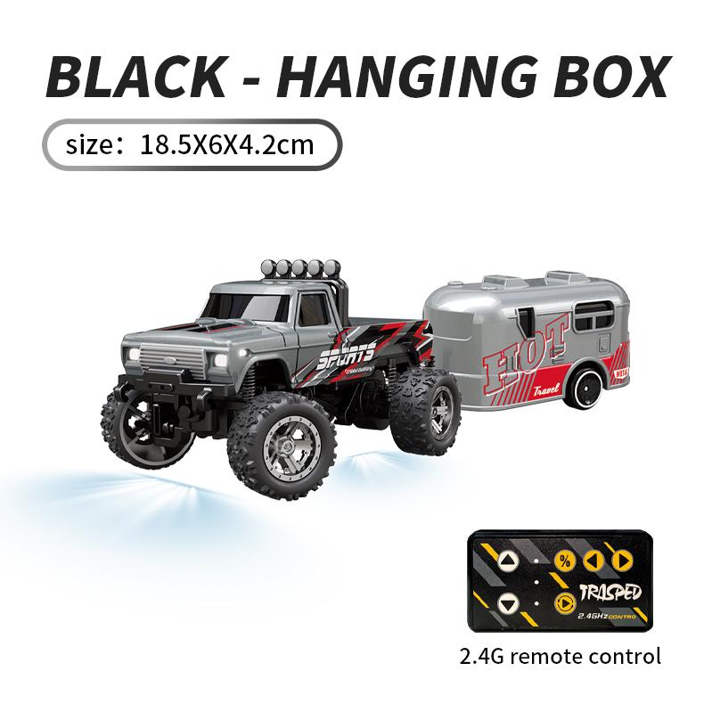 1/64 RC Car 2.4G Remote Control Mini Speed Off-road Climbing Car Alloy Desktop Vehicle with LED Light Toy for Kids Small Gifts