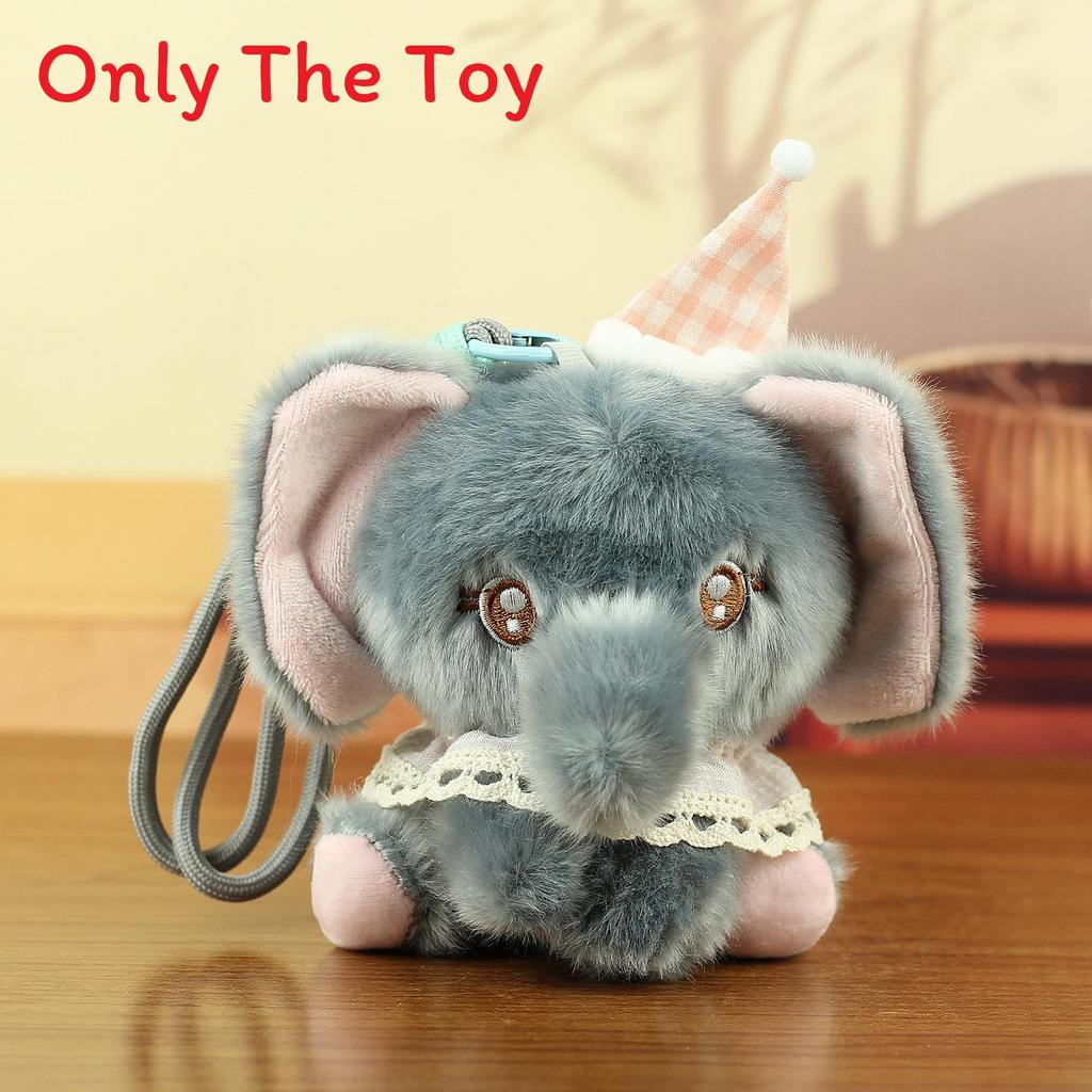 

Plush Elephant Keychain Cartoon Plush Toy With Soft Cotton Filling For Kids And Adults DarkGreen