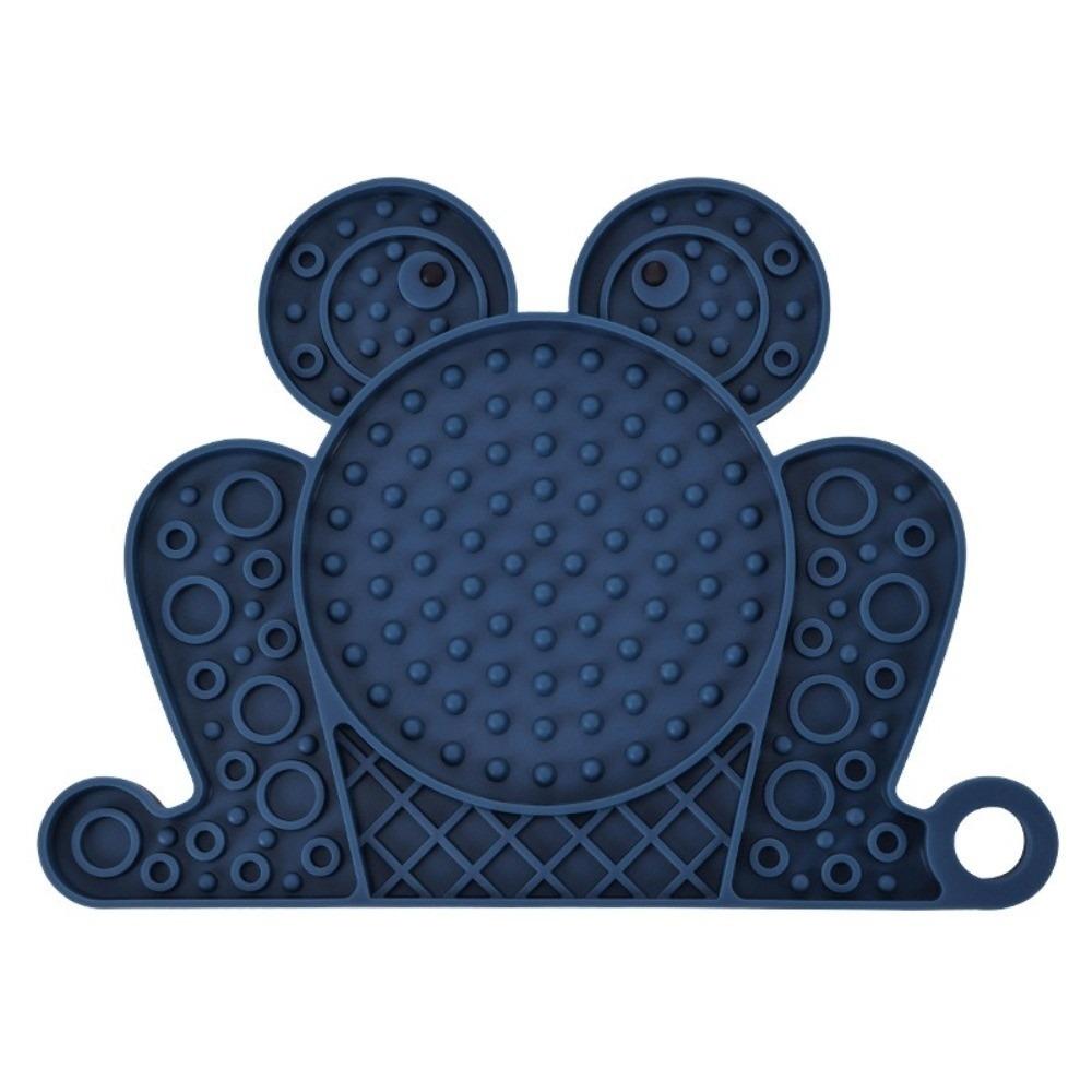 

Коврик для кормления питомцев в форме лягушки и рыбы, силиконовый коврик-лизун, новый коврик-лизун для медленного кормления для собак и кошек Deep Blue Frog