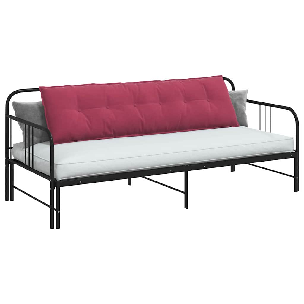 Back Cushion Burgundy 180 X 50 Cm Cord Fabric