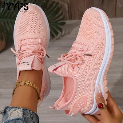New Style Flying Woven Versatile Shoes for Women Summer New Style Fashion Casual Sports Shoes Mesh Single Shoes Women's Shoes