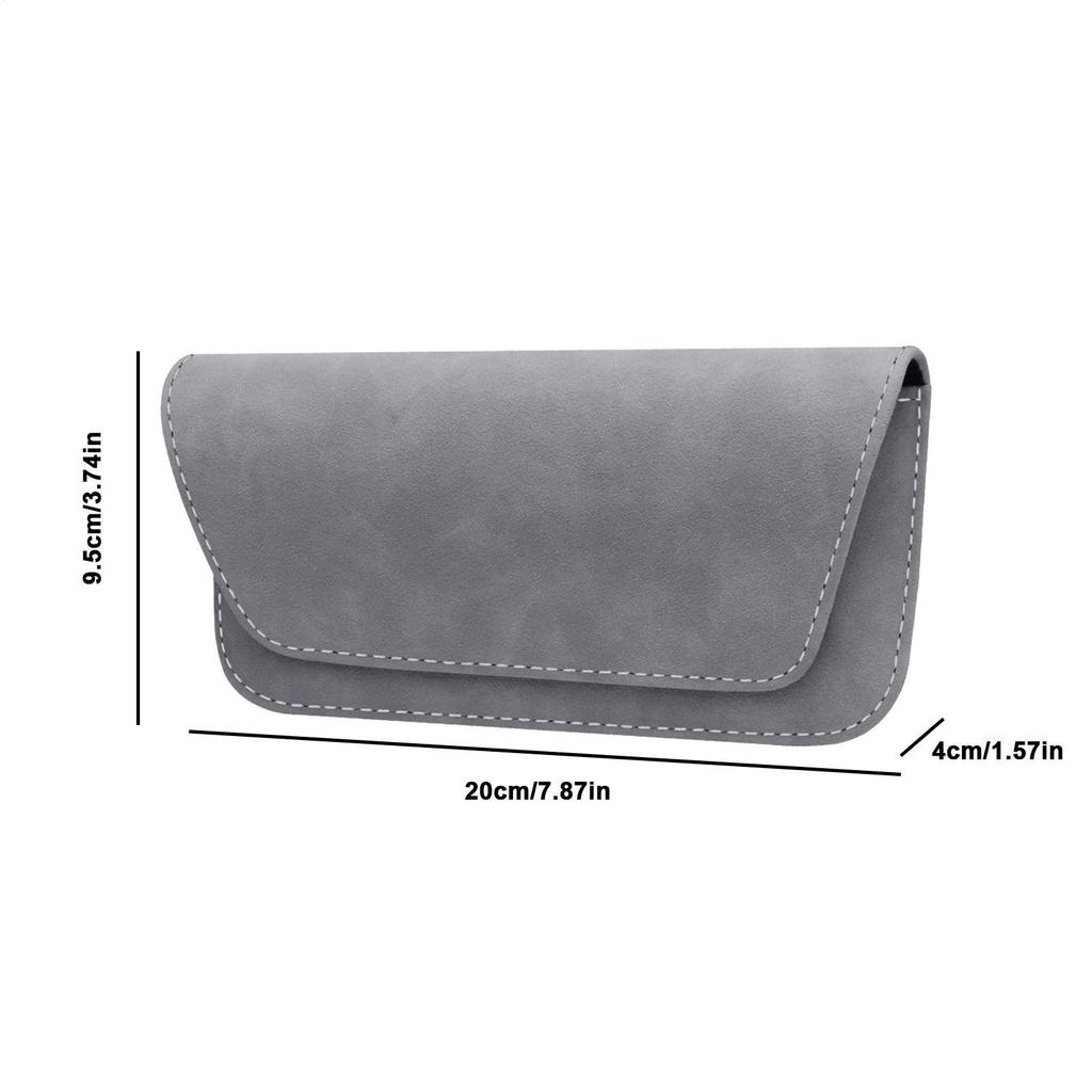 Visor Sunglasses Holder PU Leather Auto Eyeglasses Protective Storage Case Car Glasses Holder For RV Truck Sedan Automotive