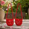 Wine Glass Lanyard Cup Holder, Crochet Sleeve, with Long Knitted Sleeve Strap Portable Crossbody Bag, for Outdoor Picnic Festival Travel Adjustable