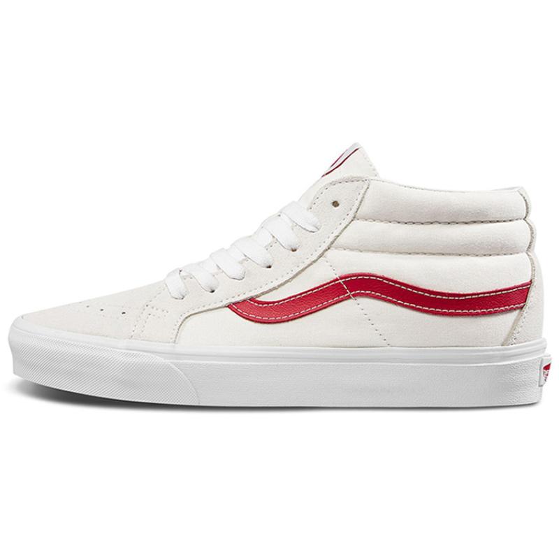 

Vans SK8 Mid Stylish Lightweight Mid Top Casual Skate Shoes Unisex White Red Vans VN0A391FOXS 38.5