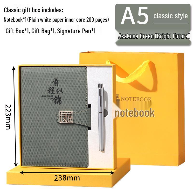 A5 Custom Strap Diary Notebook with Logo in Gift Box