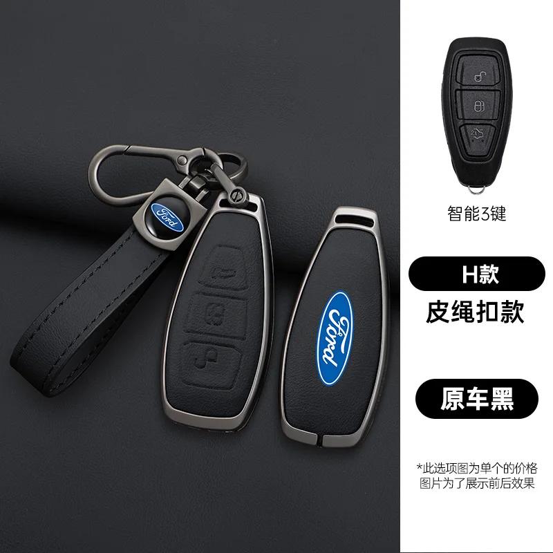 KLYD4 Zinc Alloy Car Remote Smart Key Case Cover Shell Fob For Ford Focus 3 4 ST Mondeo MK3 MK4 Fiesta Fusion Kuga 2013 2014 2015 2017