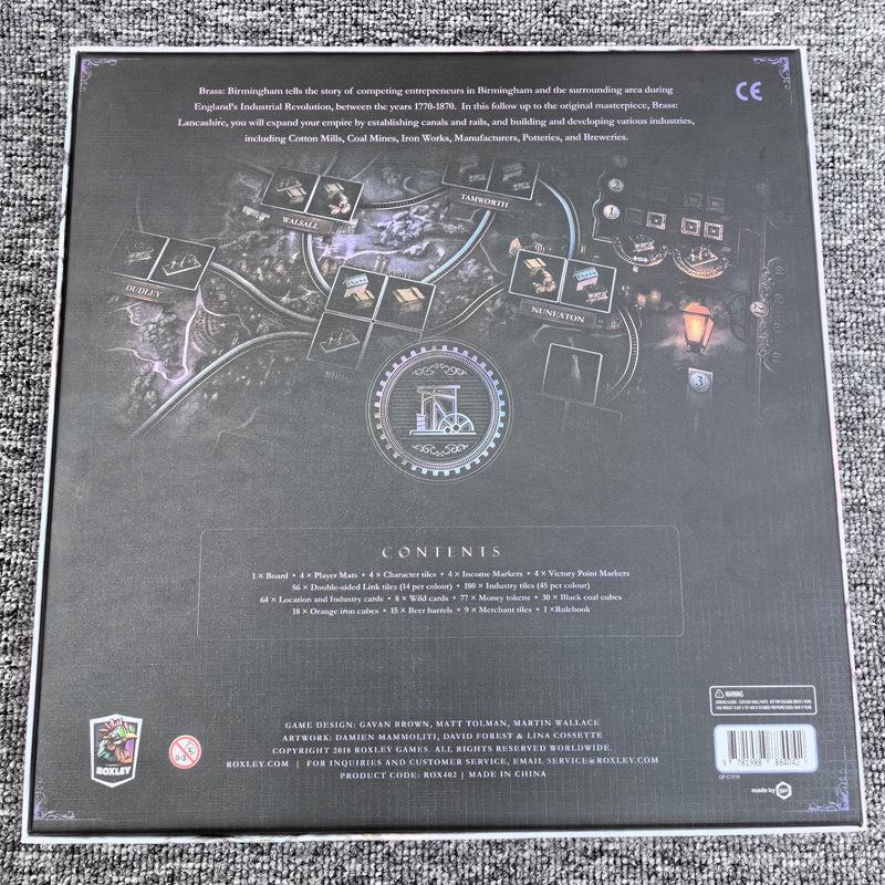 English Version Brass Industrial Revolution Birmingham Strategy Reasoning Large Board Game Party Table Game Cards