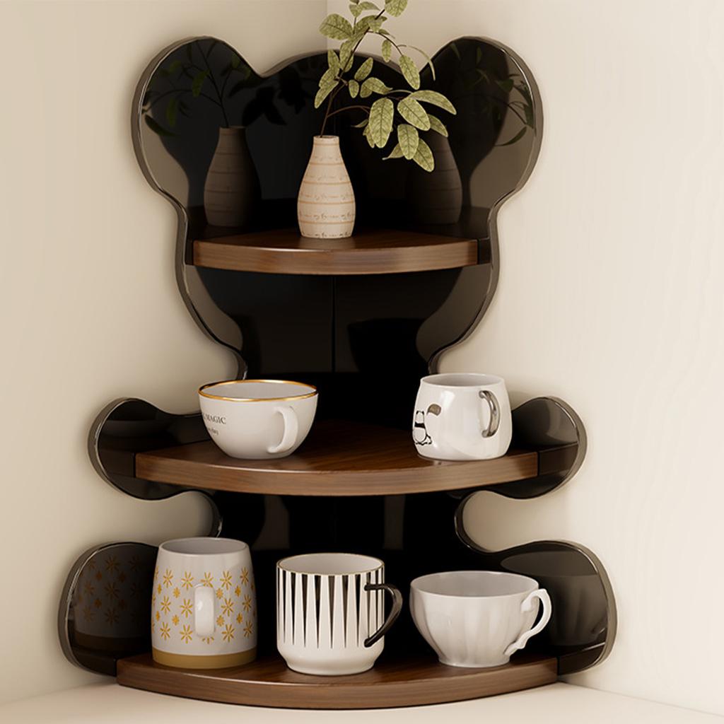 Corner Mug Rack Desktop Cup Holder, 3 Tier Coffee Corner Organizer Shelf For Mugs, Tea Cups And Small Storage