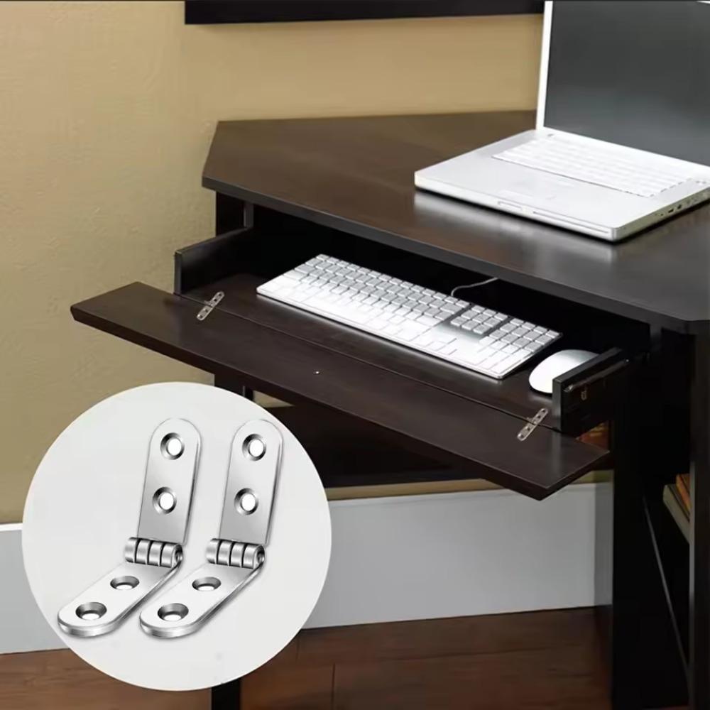 4Pcs 270 Degree Foldable Hinges Metal Cabinet Door Hinges Durable Flap Screw-On Hinges Furniture Hardware