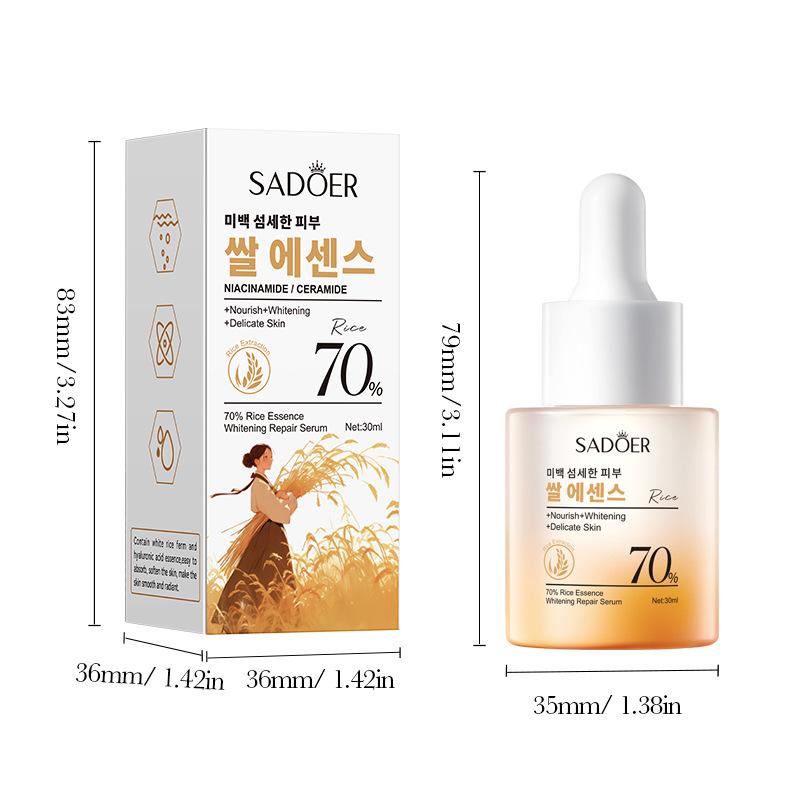 SADOER Rice Essence Serum Face Whitening Cream Moisturizing Hydrating Anti-aging Facial Essence Korean Skin Care Cosmetics