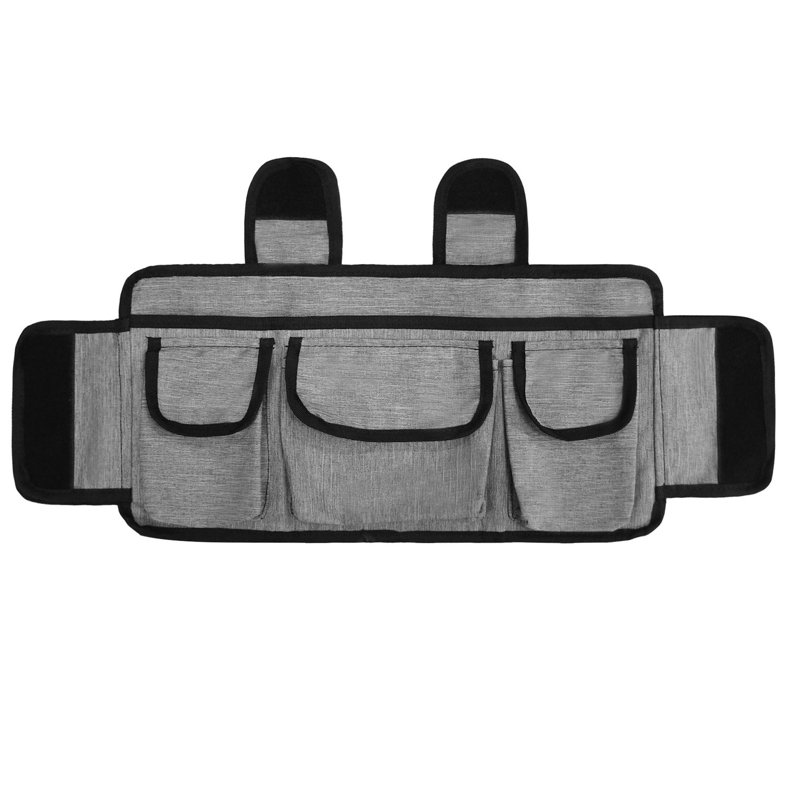 

Сумка для хранения на инвалидную коляску из ткани Оксфорд, многокарманная, крепится, сумка-тоут, сумка-органайзер для хранения, черная