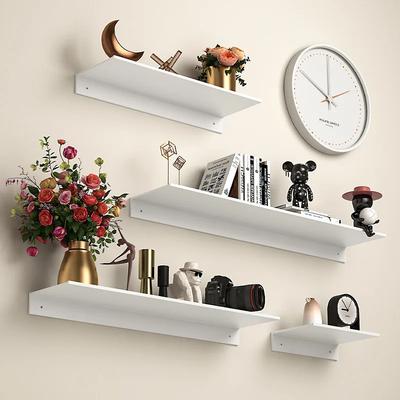 Bath Storage Rack Wall Shelves Floating Matte Black Bathroom Kitchen Mirror Metal Shower Organizer No Drill Home Accessories