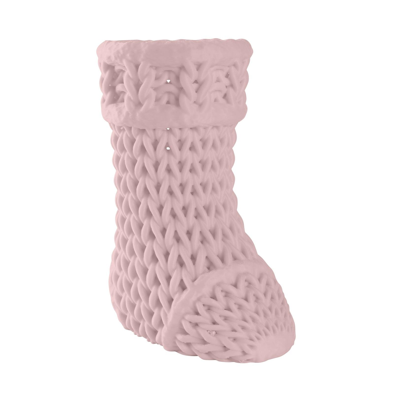 

3D Printede Knitted Stocking Container Decorative Model For Home One Size