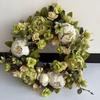 40cm Nordic Silk Rose Peony Wreath for Wedding & Home Wall Decoration