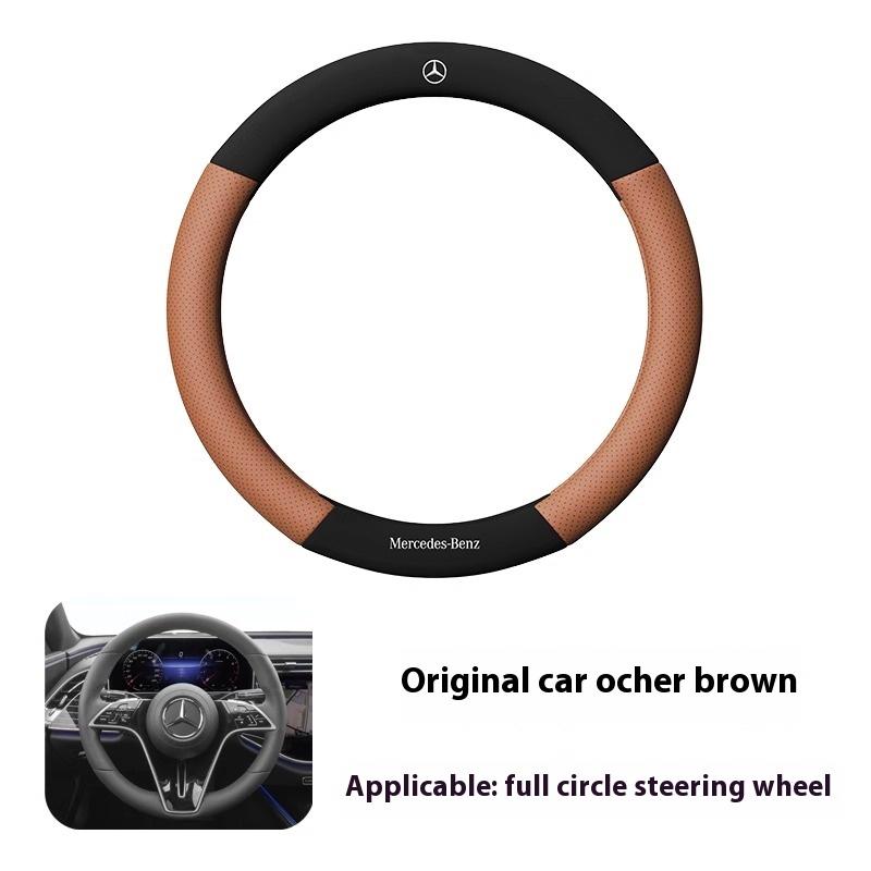 3D ražená kožená potah volantu pro Mercedes-Benz A C E S V Třída AMG GLA GLC GLK Vito SL ML Sprinter SLK Viano