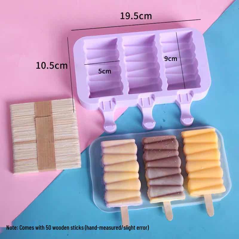 Cartoon Silicone Popsicle & Ice Cream Mold Set