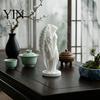 Memorial Gift for Her 3D Printed Hooded Angel Figurine, Elegant White Winged Statue, Desktop Ornament Study European Style Minimalist Sculpture
