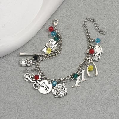 2025 neue Damenfußkette Persönlichkeit Stranger Things Axt Klebeband Fahrrad Design Fußaccessoires vielseitig