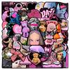 50PCS Pink Black Style Cool Cartoon Graffiti Stickers Phone Guitar Laptop Notebook Suitcase Cup Waterproof Sticker Decals Toy