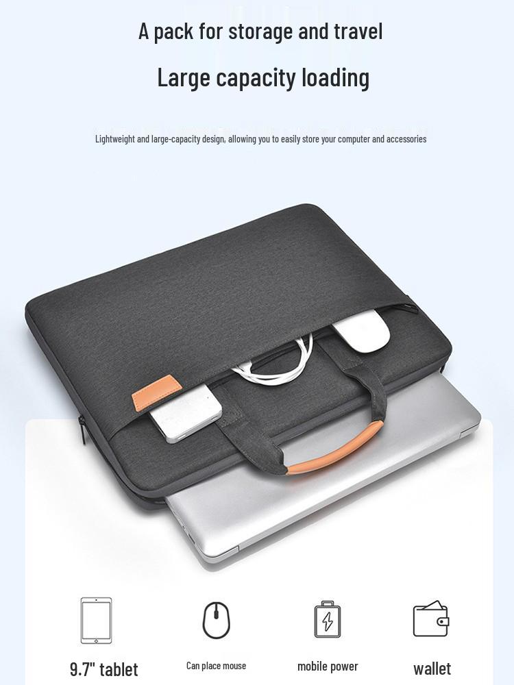 15-Inch Shockproof, Wear-Resistant Laptop Bag with 180° Full Opening and Logo Print