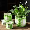 Kreative chinesische Kohl Keramikvase Kleine Pflanzentöpfe Tischdekoration Blumenarrangement Blumenvase Raum Ästhetische Dekoration