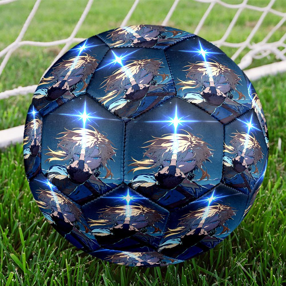 Video games Print Size 5 Soccer Ball, Standard Match Football for Sports Game and Team Practice, Ideal Gift for Soccer Fans