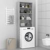 Vidaxl Waschmaschinenschrank, Farbe Sonoma-Eiche Grau, 64X24X190 Cm