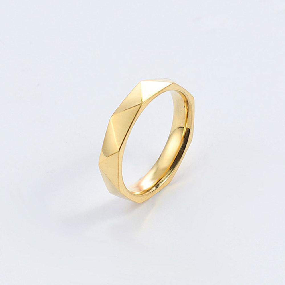 Ins Fashion Women Finger Rings Female Gold Color Stainless Steel Geometric Ring High Quality Statement Jewelry Anillos Mujer