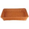 Household Desktop Rectangular Food Bread Fruits Storage Basket for Office RestaurantCoffee Color XL