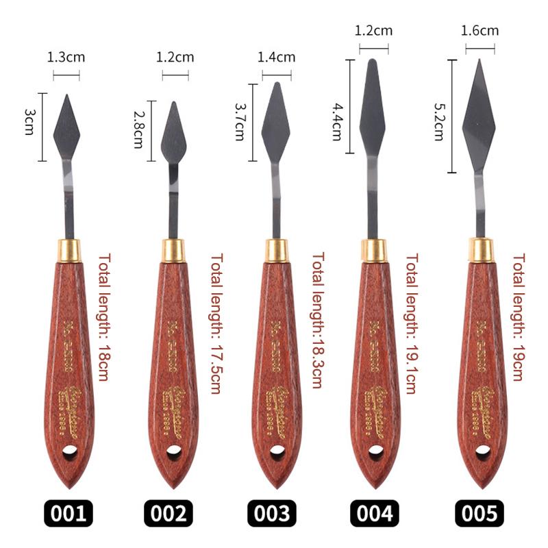 Spatulă Artist, Cuțit de Paletă, Set Cuțite pentru Pictură, Răzuitor pentru Amestec Pictură, Cuțit de Paletă din Oțel Inoxidabil, Spatulă Artă pentru Pictură