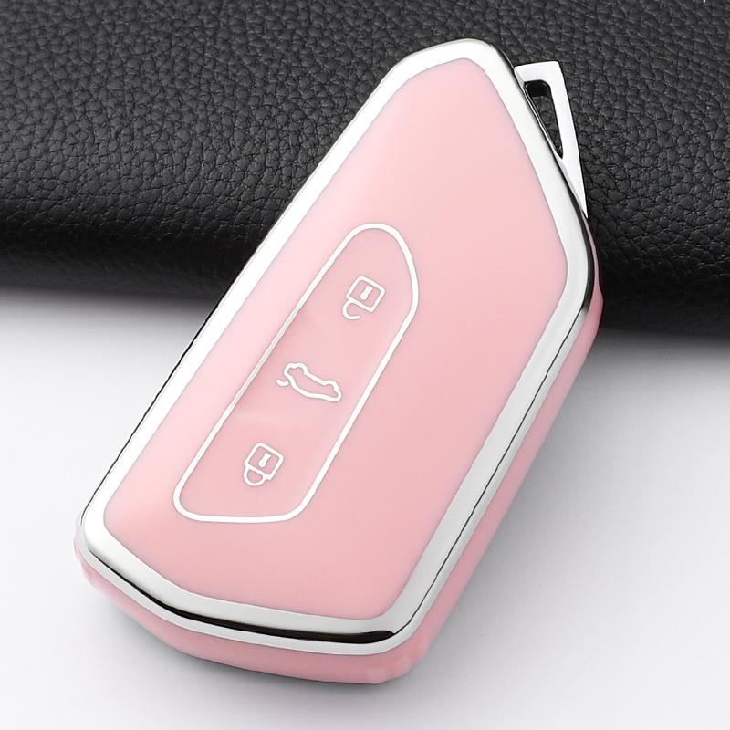 

Fashion Tpu Car Key Case Cover Shell Fob For Vw Volkswagen Golf 8 Skoda Octavia A8 Seat Leon Mk4 Holder Accessories