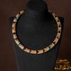 Vintage Geometric Rhinestone Spliced Necklace Luxury Heavy-Duty Clavicle Chain Women
