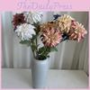 2 Long Stem Head Dahlia Artificial Silk Flowers Wedding Home Decor Photo Props