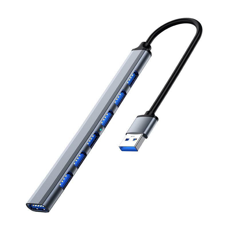 Ultra-Thin Aluminum 7-Port USB 3.0 Hub with Type-C Adapter