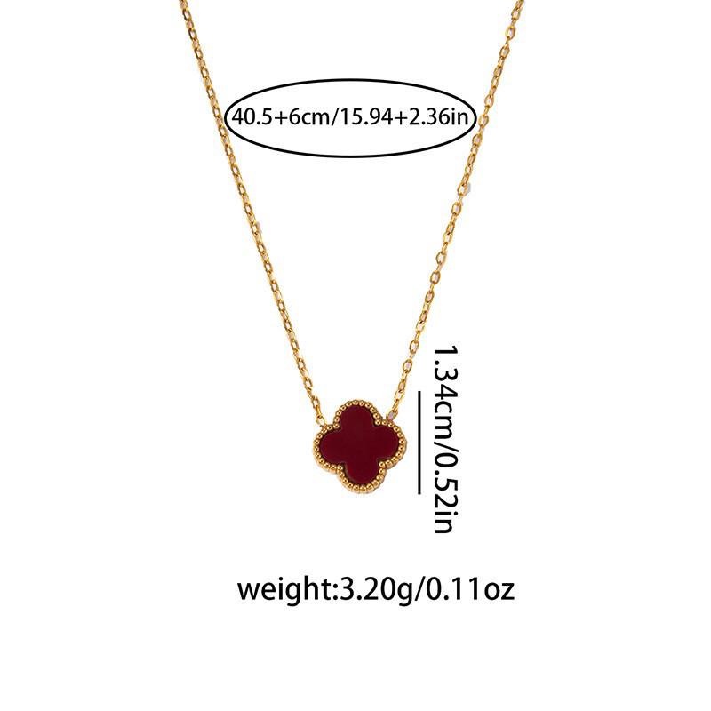 High-End Heart & Geometric Titanium Steel Clavicle Necklace for European & American Markets