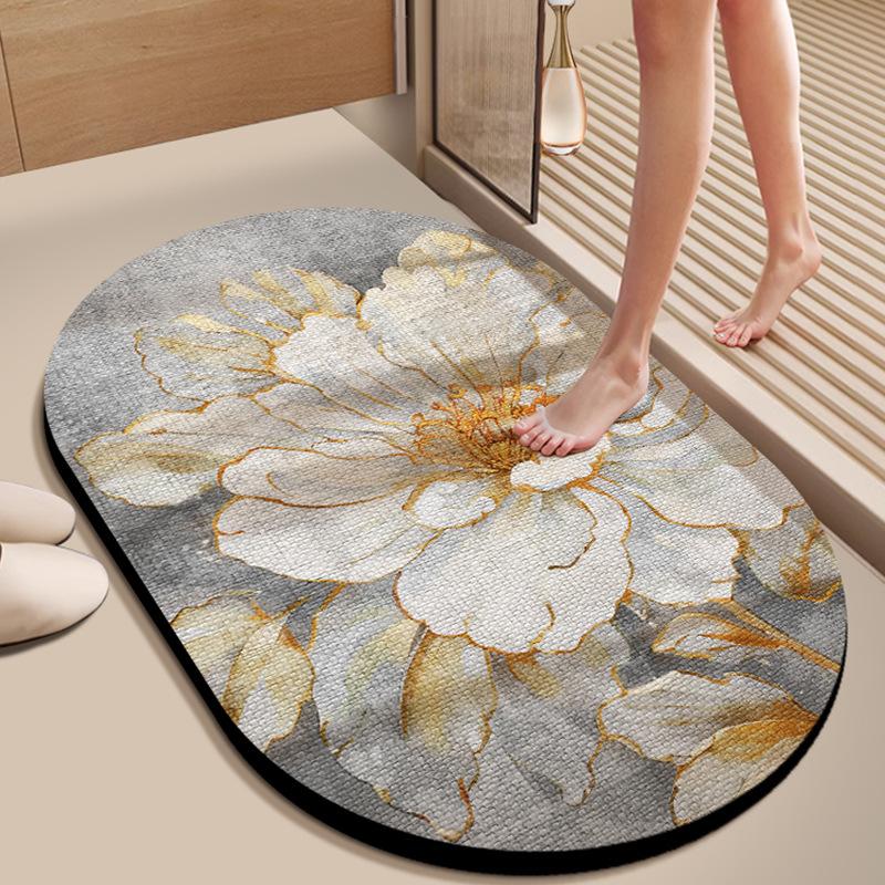 Anti-skid Mats for High-grade Sense Bathroom Bibulous Fast-drying Diatom Mud Mats for Bathroom
