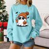 Ladies fashion casual Halloween printed pullover sweater