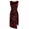 Sequin Shiny Women Long Sleeveless Bodycon Dress Evening Party Wedding Formal Hip Package