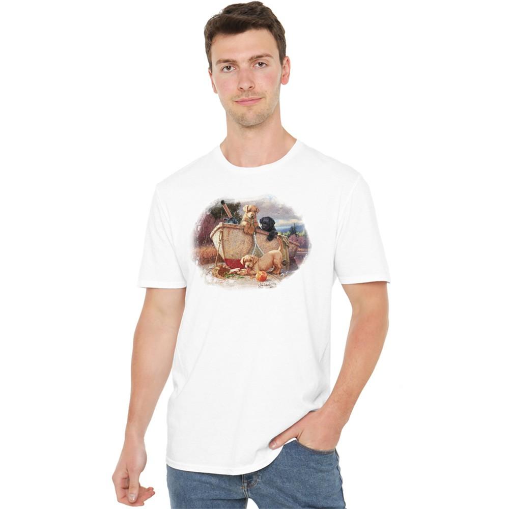 Wildlife Lunch Break Lab Pups T-Shirt S-5XL White XL