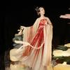 Hanfu Donna Nuovo Dinastia Tang Primavera Autunno Estate Gonna Ricamata Camicia a Manica Larga Abito Antico
