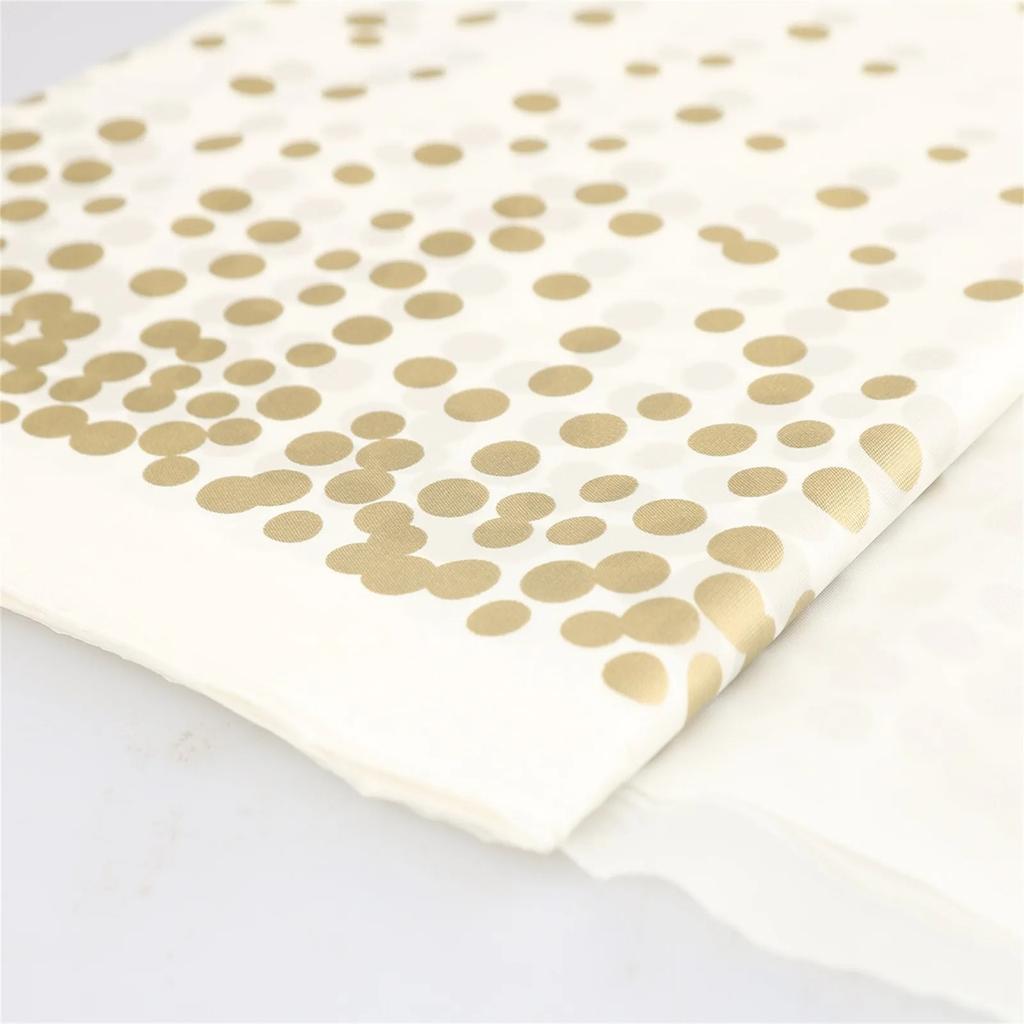 5PCS 137x274cm Plastic Disposable Tablecloth Rectangle Party Table Cover Gold Dot Table Cloth for Wedding Birthday Party Decor
