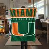 Miami Hurricanes Logo Print Flannel Blanket High Quality Warm Comfortable Cover for All Seasons Perfect for Gifts Home Decor