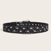PU Leather Belts with Relief Flower Buckle Adjust Size Pin Buckle Waist Belt Woman Jeans Dresses Skirt Coat Waistband