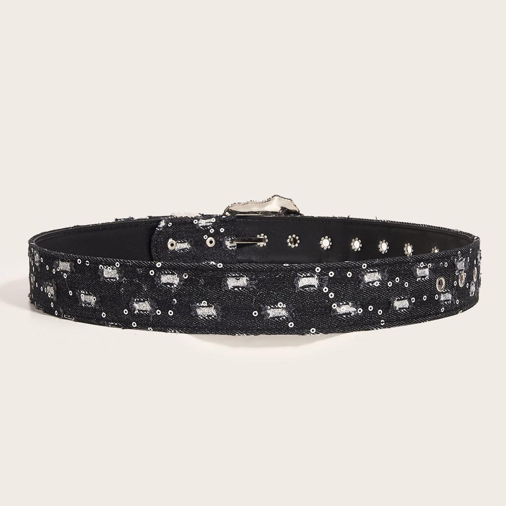 PU Leather Belts with Relief Flower Buckle Adjust Size Pin Buckle Waist Belt Woman Jeans Dresses Skirt Coat Waistband