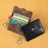 Retro 4-card Slot Card Bag Compact and Portable with Keychain Attached Making Travel More Convenient