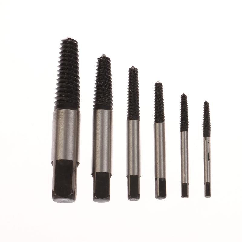 5/6Pcs Damaged Broken Screw Remover Kits Easy Out Damaged Bolts Remover Tool Chrome-Vanadium Steel Stripped Screw Extractor