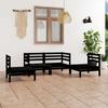 Day and Night - Day and Night Garden Furniture Set 4 Pieces Solid Black Pine Wood