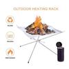 ABBY-Folding Campfire Stand Portable Folding Fire Pit Portable Fire Pit Outdoor Metal Holder Metal Brackets,Medium Easy To Use