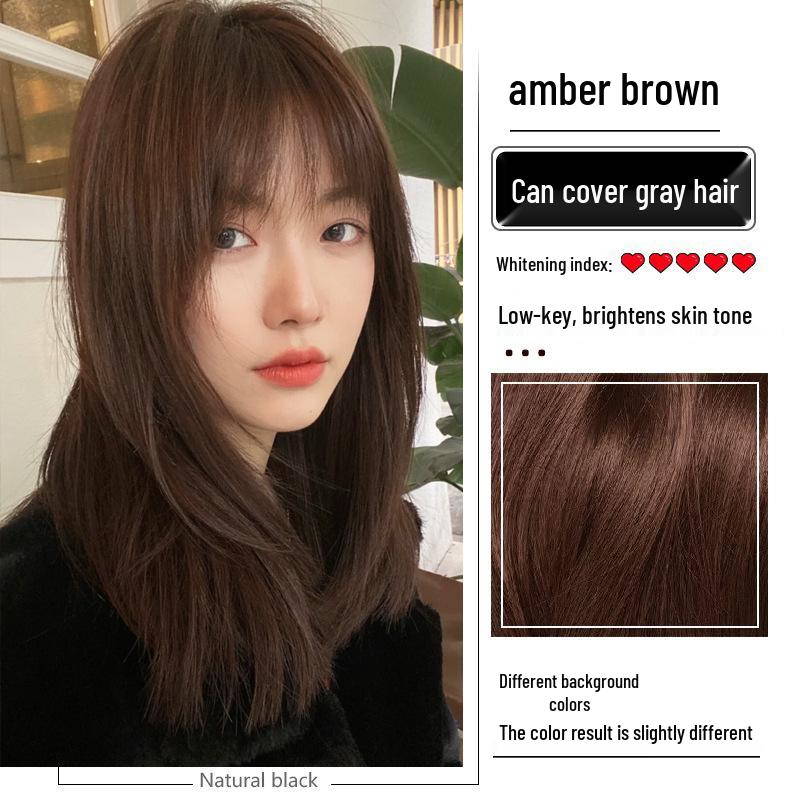 2026 Hair Dye Cream: Gray-Brown Linen, Black Tea Color, with Hair Care Benefits